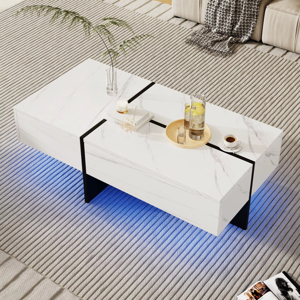 Table basse avec LED - Marbreleda