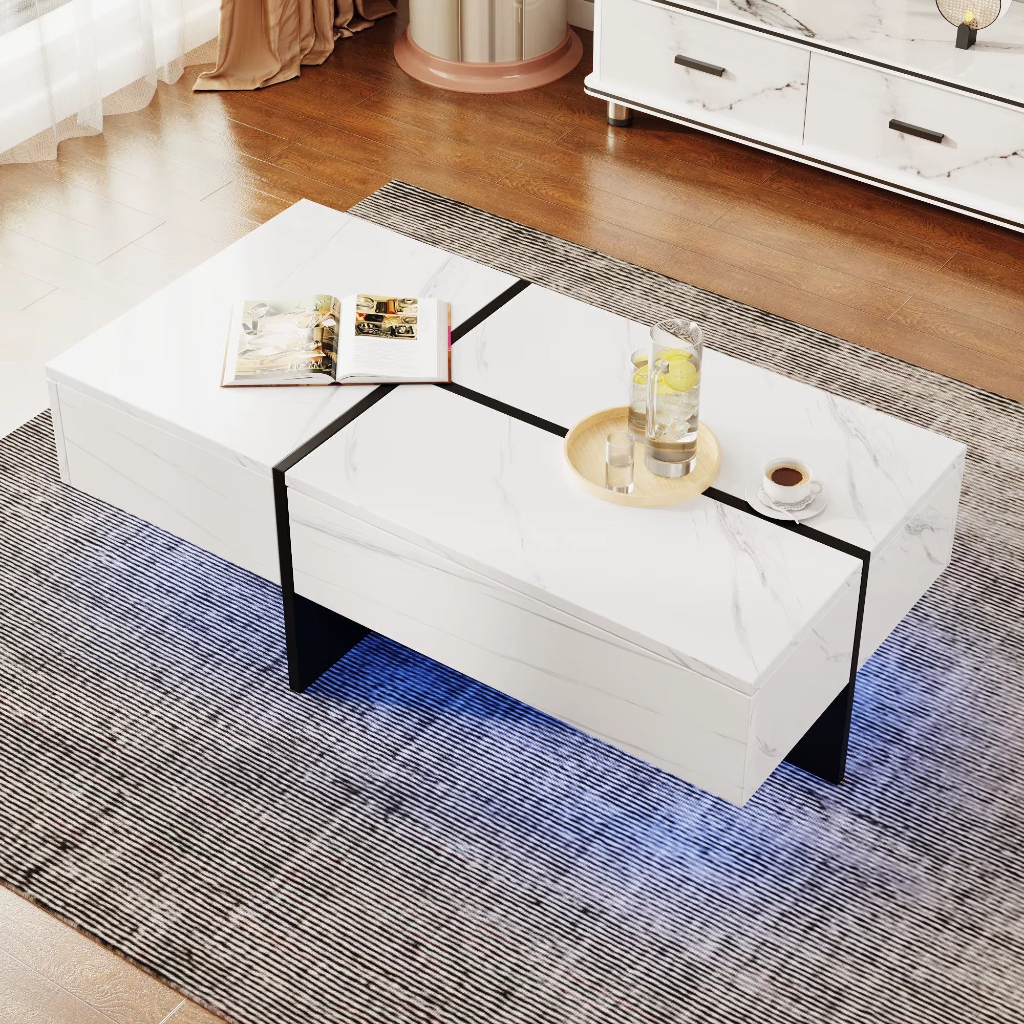 Table basse avec LED - Marbreleda